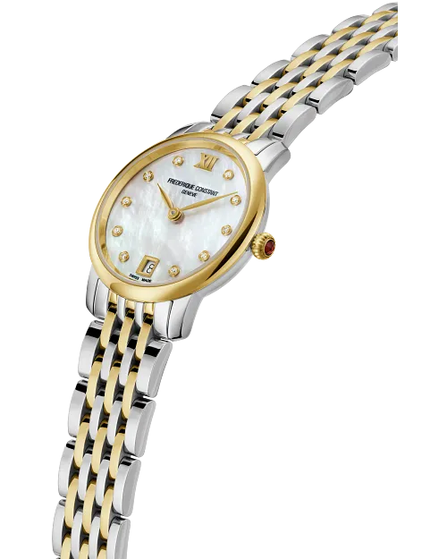 Frederique Constant CLASSICS Slimline Ladies 30mm MOP Dial Two-Tone FC-220MPWD1S23B
