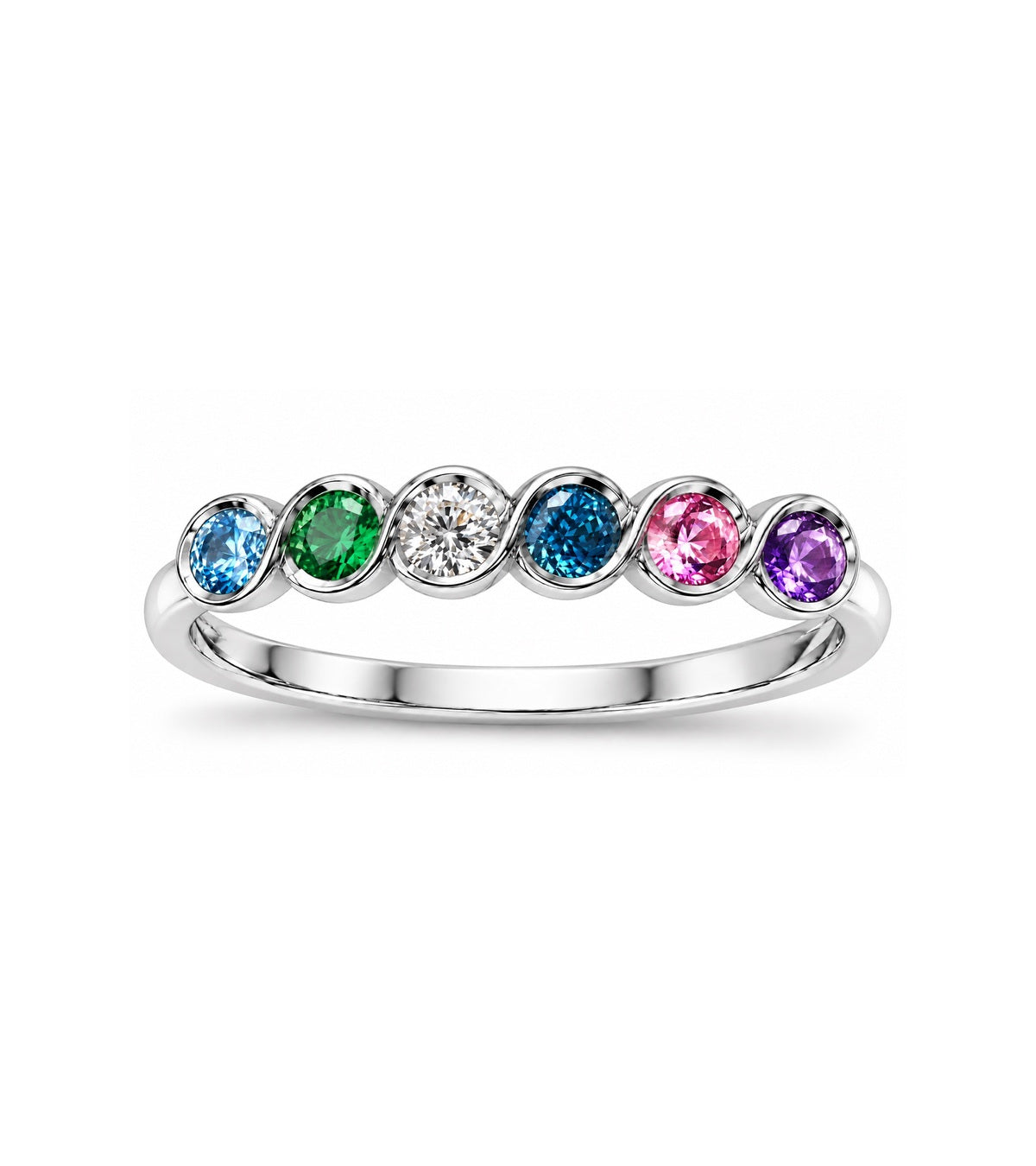 Six Stone Family Ring