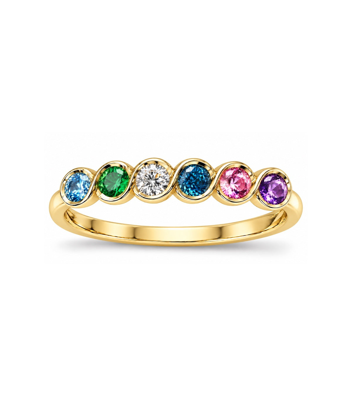 Six Stone Family Ring