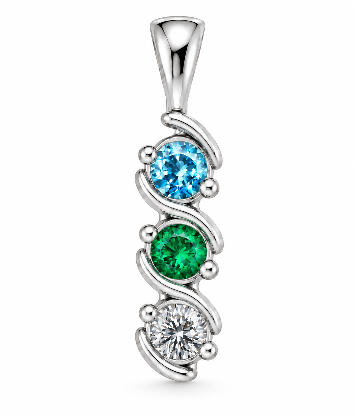 Three Stone Family Pendant