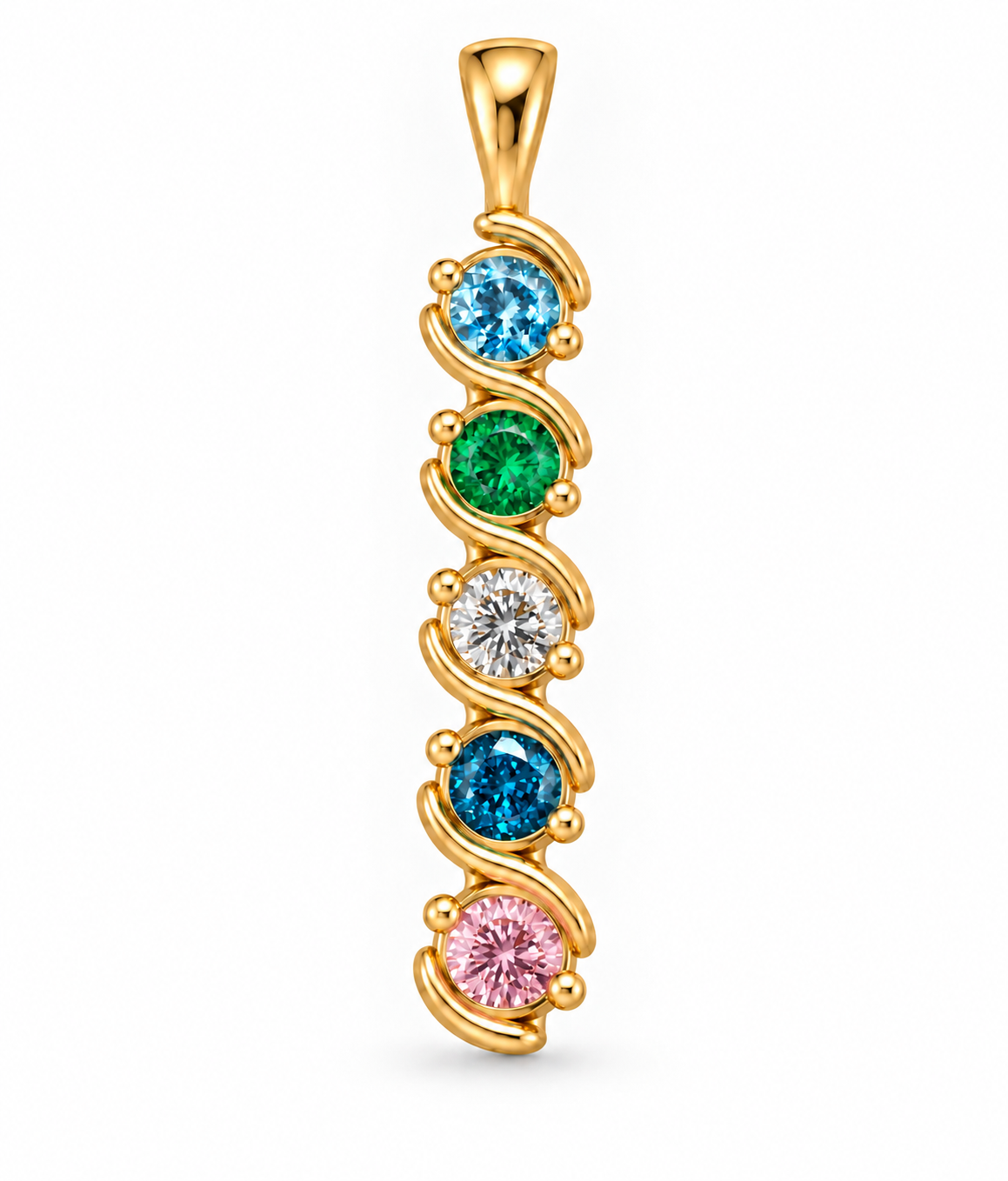 Five Stone Family Pendant