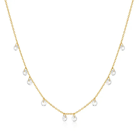 Ania Haie Gold Droplet Station Necklace N074-08G