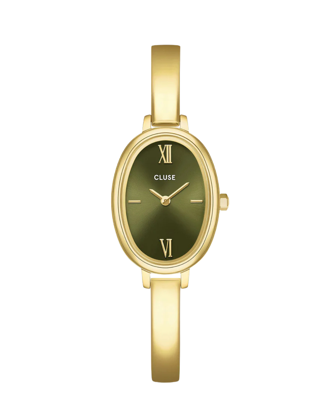 Cluse L'Ovale Watch Steel, Olive, Gold Colour
CW16103