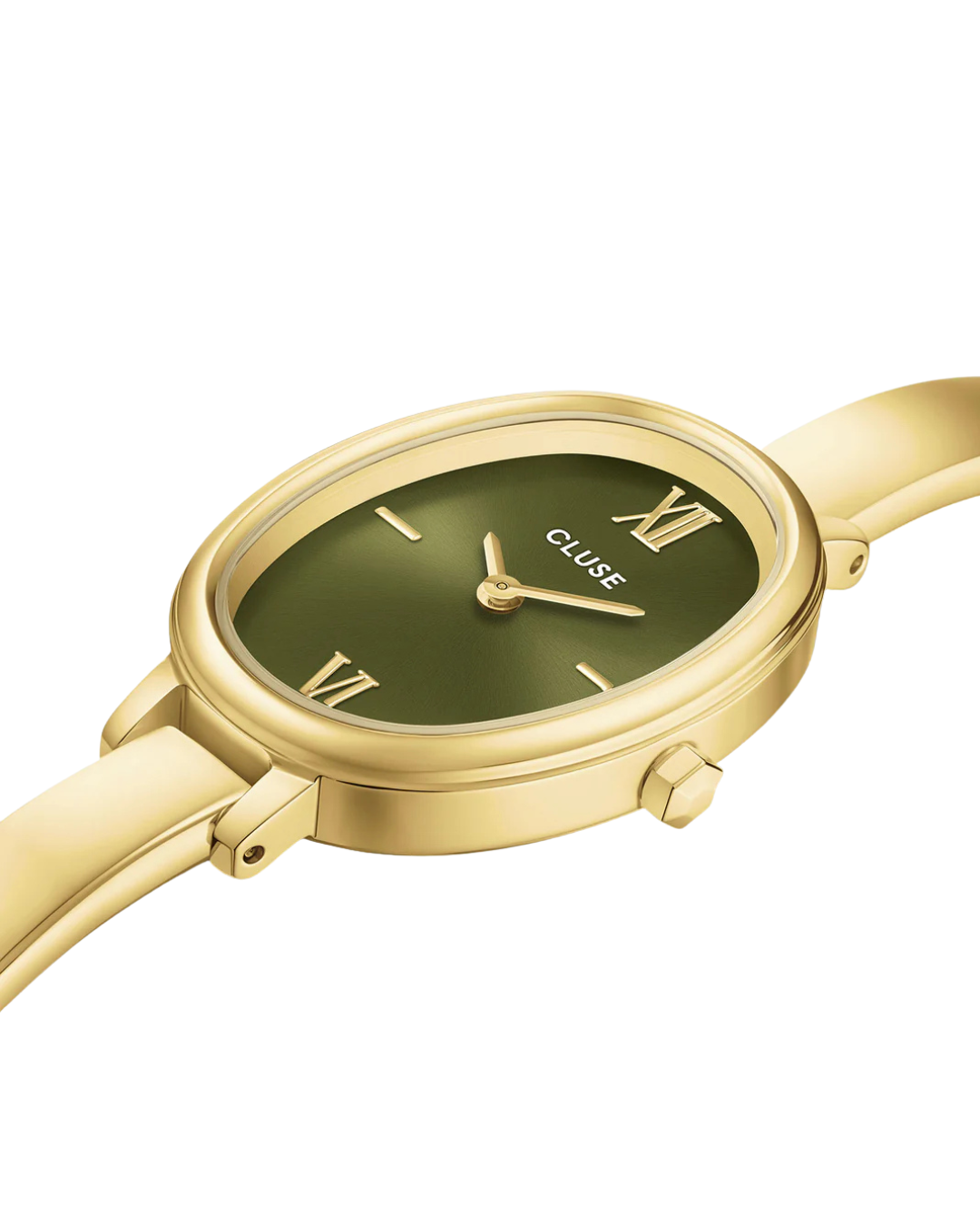 Cluse L'Ovale Watch Steel, Olive, Gold Colour
CW16103