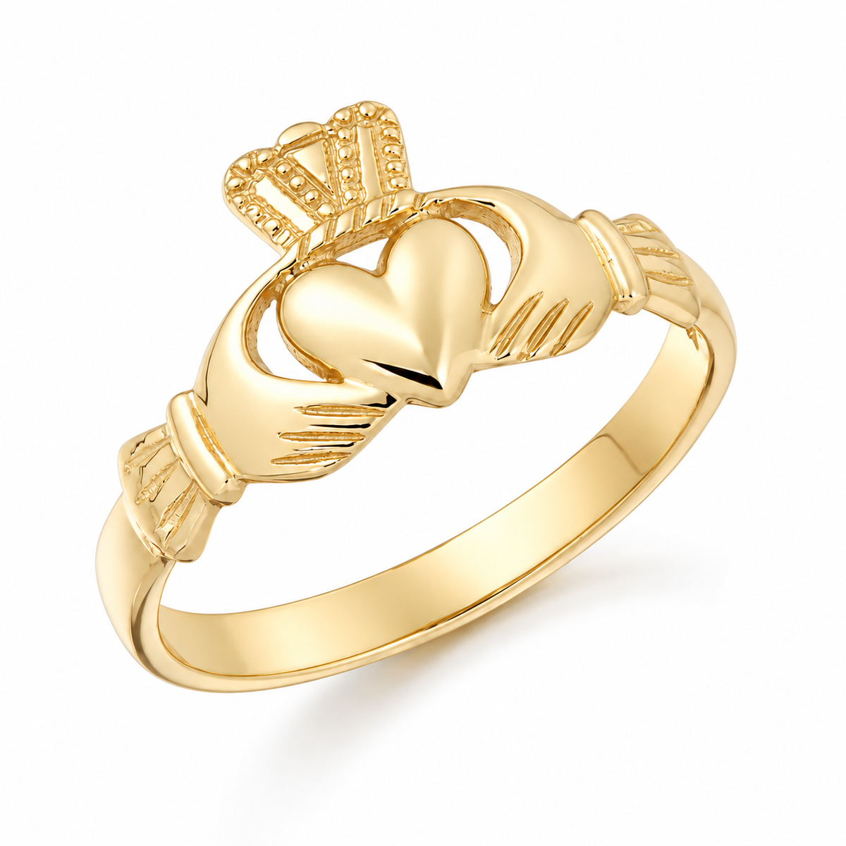 Ladies 9ct Yellow Gold Claddagh Ring CL8