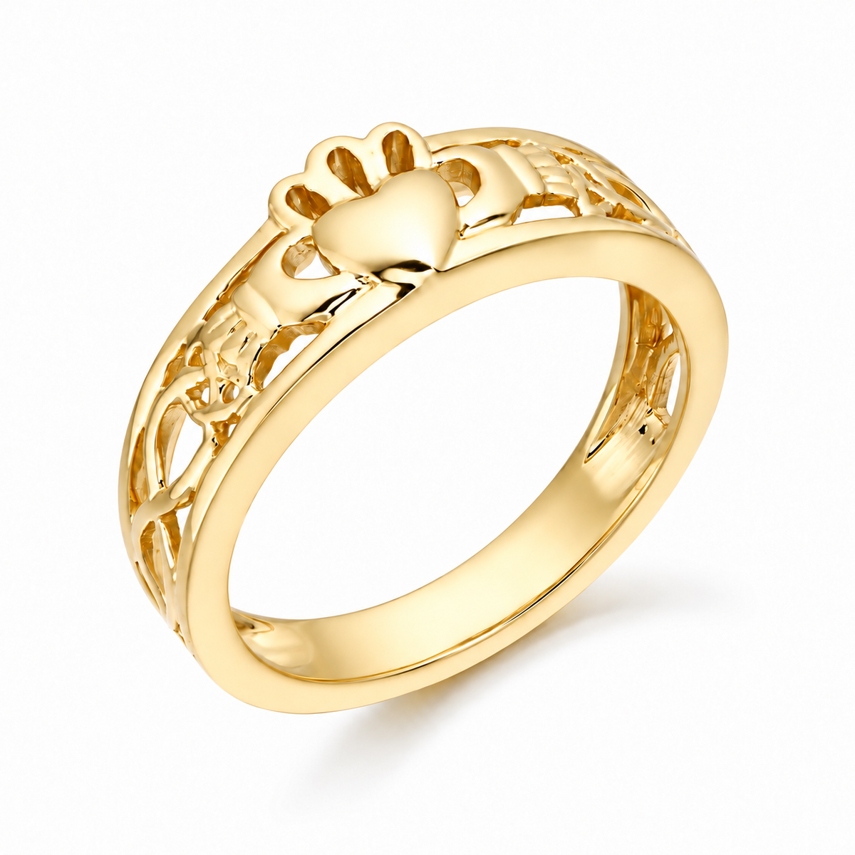 Ladies 9ct Yellow Gold Claddagh Ring CL3