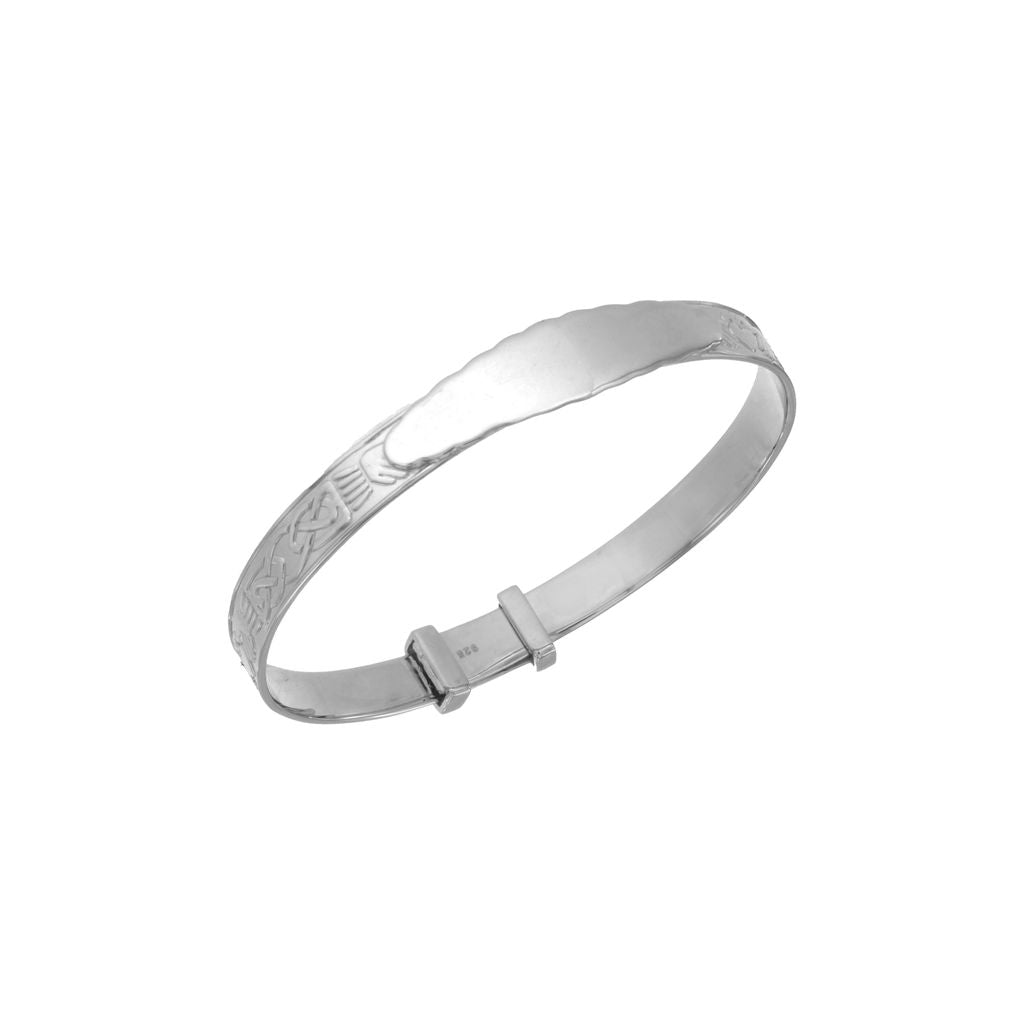 Sterling Silver Claddagh Baby Bangle SB1057