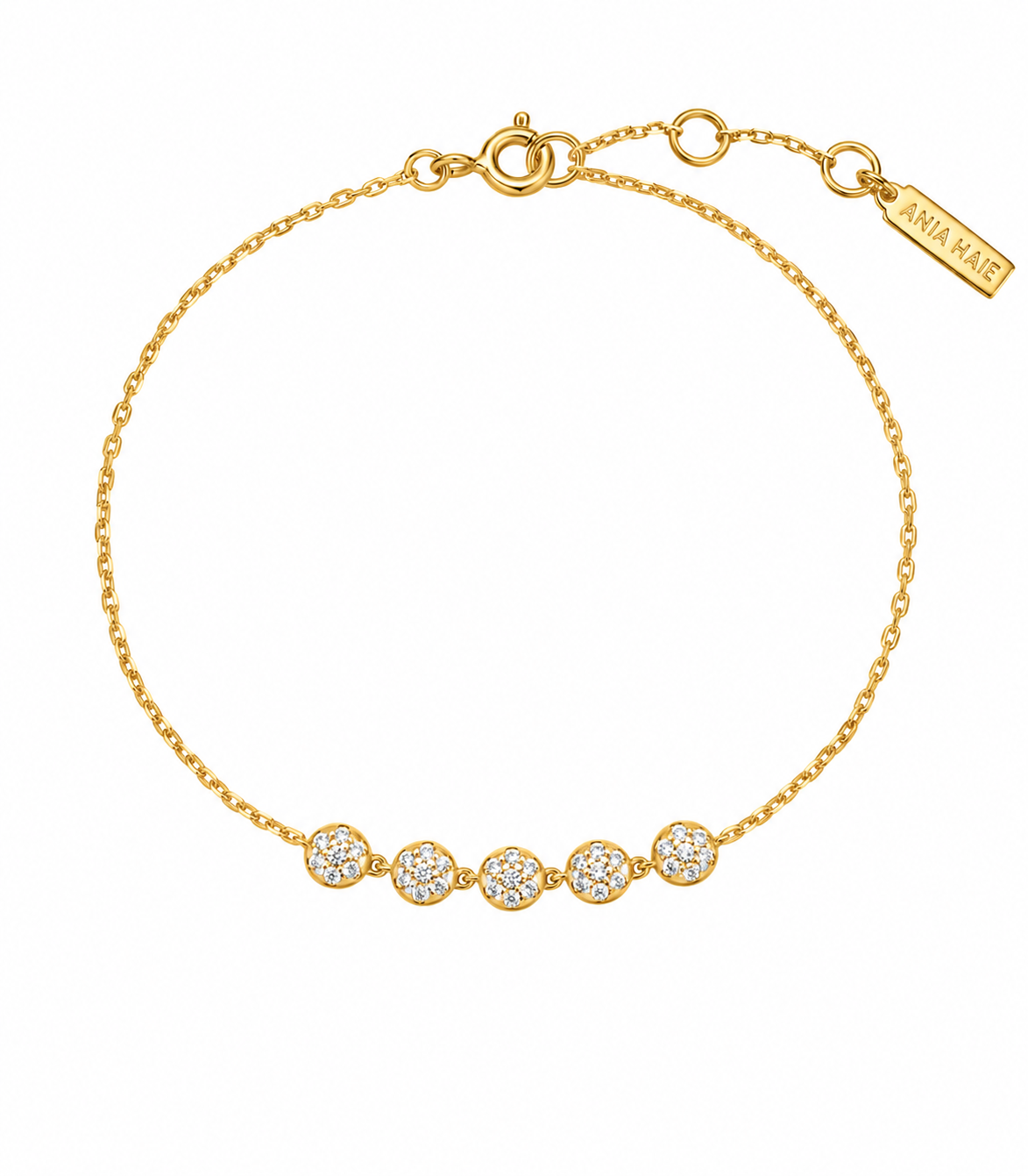 Ania Haie Gold Pavé Multi Beaded Chain Bracelet B065-04H