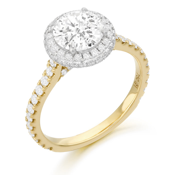 18ct Yellow Gold 2.14ct Laboratory Grown Diamond Engagement Ring