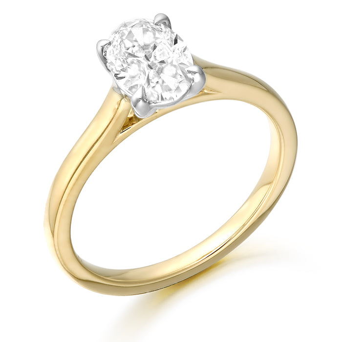18ct Yellow Gold 1.01ct Oval Shape Laboratory Grown Diamond Engagement Ring