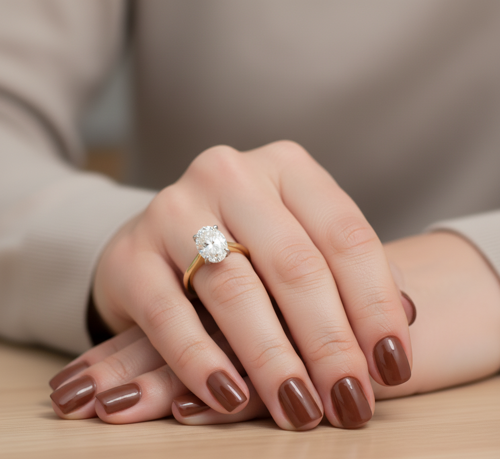 18ct Yellow Gold 1.5ct Oval Shape Laboratory Grown Diamond Engagement Ring