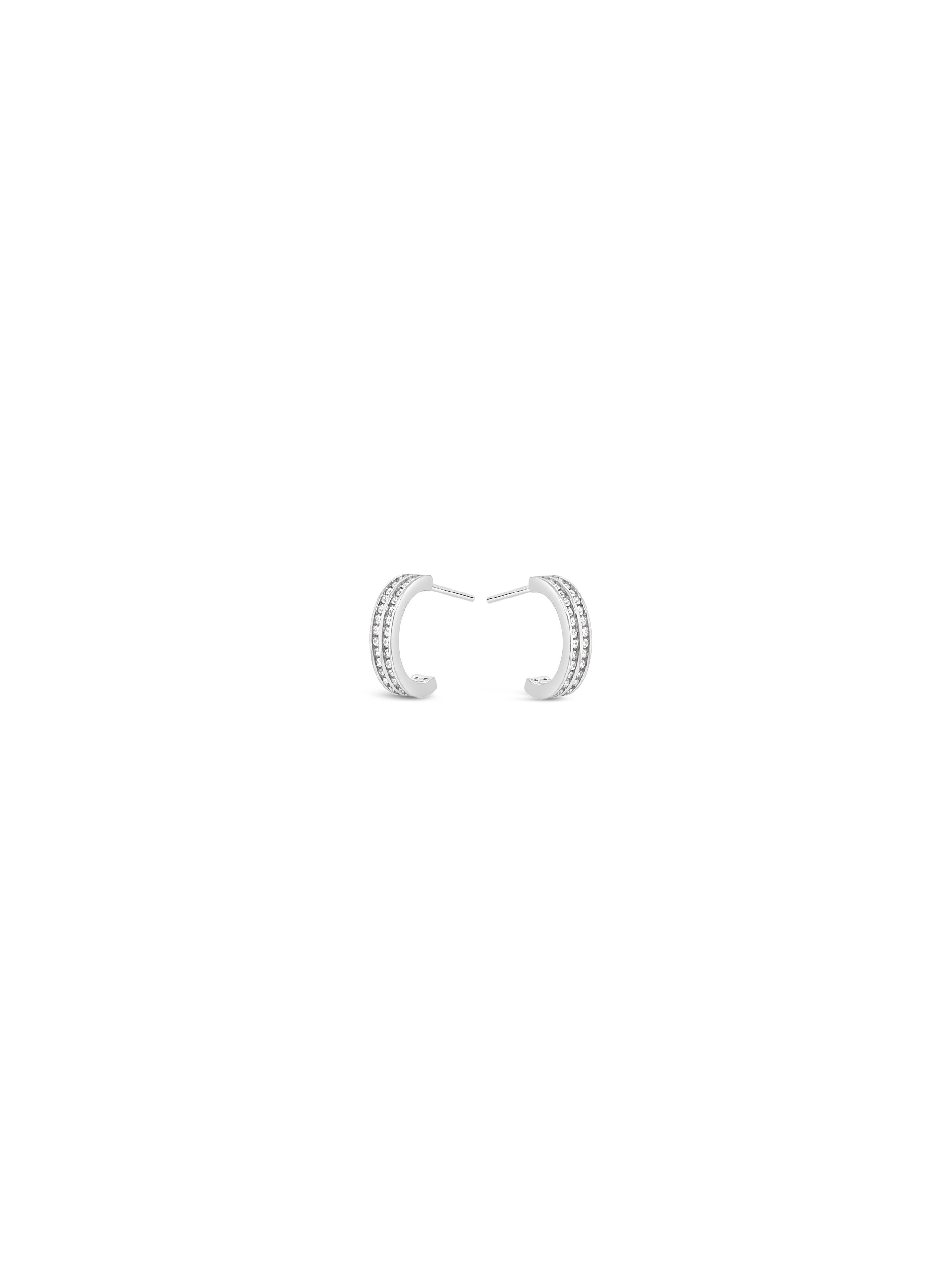 Absolute Silver Hoop Earrings SE349SL