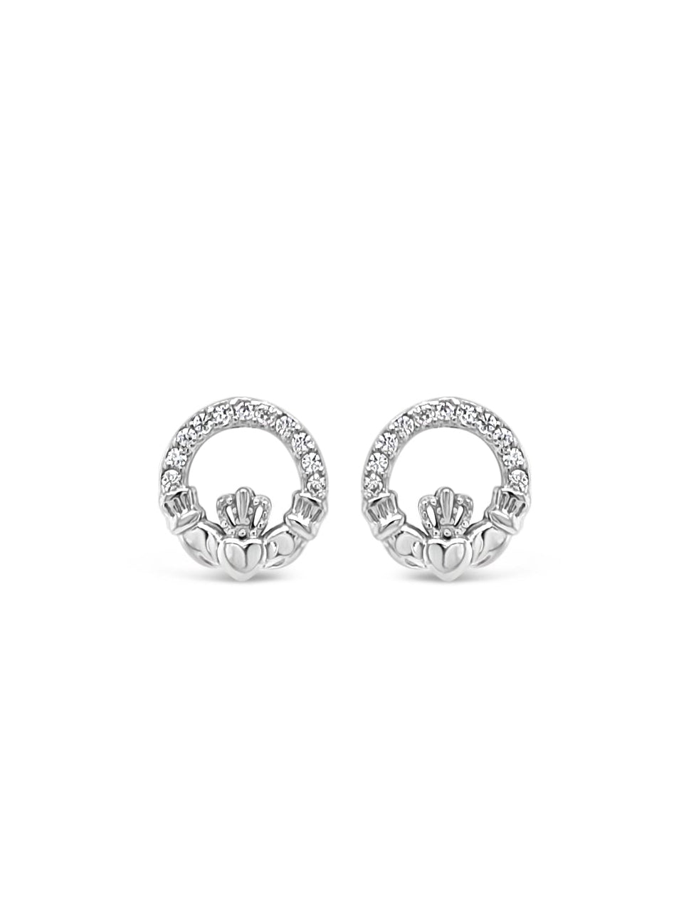 Absolute Silver Claddagh Earrings SE383SL
