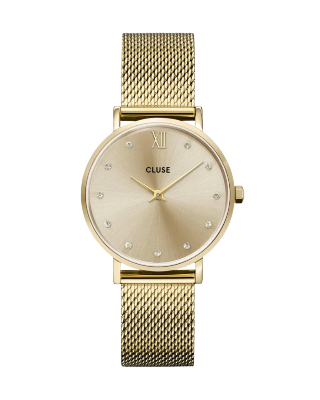 Cluse Minuit Mesh Crystals Watch CW10204