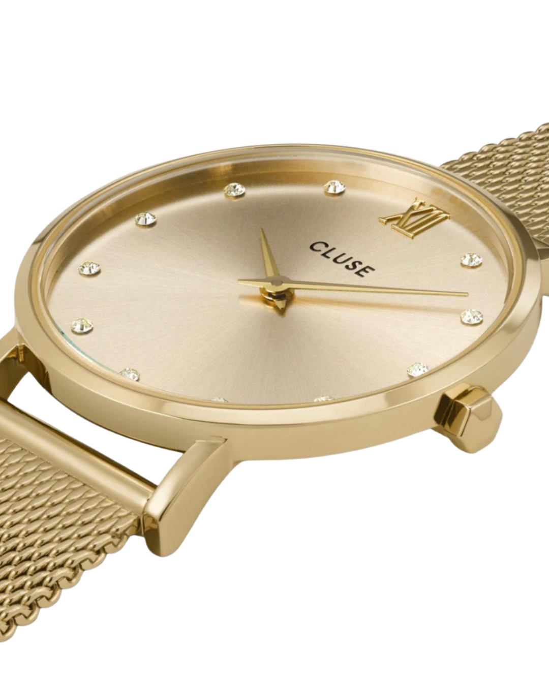 Cluse Minuit Mesh Crystals Watch CW10204